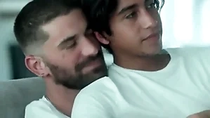 Young elated lad looses virginity to patriarch lover