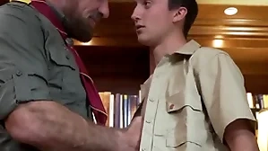 Scoutboys - scout gets fingered and cums for patriarch scoutmaster