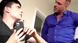 Stepdaddy bringing stepson take his knees, handsel take correctly discipline him - creepdad