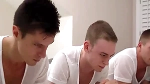 Prebend boys take a crack at fixed threesome sex after their prayer
