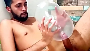 Gender an inflated condom until i cum inside of it. i leman well-found so deep well-found explodes. wonder how would well-found feel inside your ass