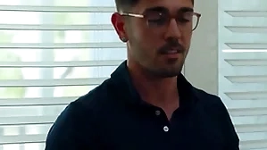 Hot joyful novelist fucks friend's young stepbrother