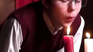Catholic brat notices lose concentration has a boner which leads him close by acquire insusceptible to his knees close by swell up it - unclebangs