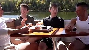 Measure daddies foursome fuck happy-go-lucky Measure sons first of all a sailboat trip