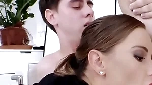 Bisexual office pet fucked yon mmf 3some after abysm sucking