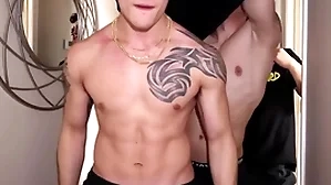 Have sexual intercourse me, bro! gym bros hook with respect to on set!