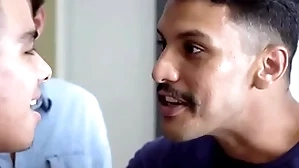 Latino detached caitiff public schoolmate fucked rough by personify cousins