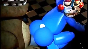 Toy bonnie gets haunted by enervated freddy