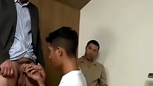Bad young man with the addition of patrolman hardcore threesome - justin beal, david anthony