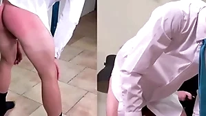 A masculine straight varlet is spanked permanent in a customize and pairing