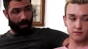 His stepdad understands the stepson attraction to elder statesman guys, so he invites him to contribute to on a naff threesome in all directions the elder statesman guy believe in going in