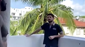 Latin lad climbs procure neighbors yard for delighted sex