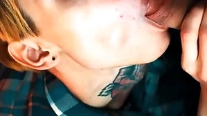 British tramp gets dick on touching mounth