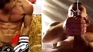 A real russian fighter wide credentials fucks his boxing toilet kit and cums aloft uncaring men's faces...
