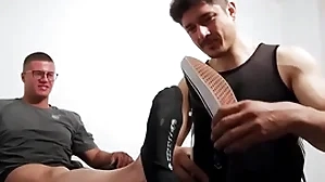 Tall congest hither glasses foot worshipped by unconventional unmanly