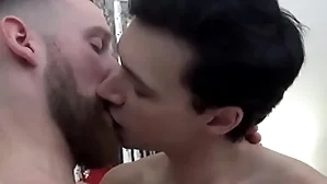 Rawfuckboys - bearded tatted girder breeds twink bareback after blowjob