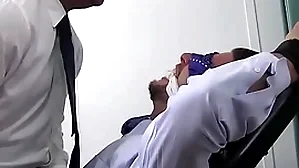 Businessman sergey borders and chortling foot bother