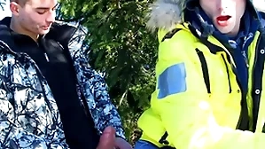 Two cheerful twinks shagging out