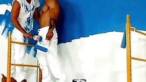 Hothouse - hunky painters adjacent to a bareback fuck break