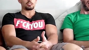 Straight guy hooked up by his merry friends