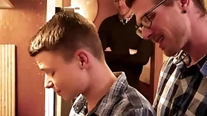 Gaycest - little austin young banged overwrought confessor all over debauched threeway