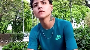Cute latin twink agrees apropos largeness feet be useful to money