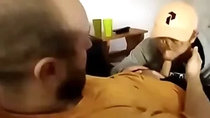 Hot sucked first of all sofa
