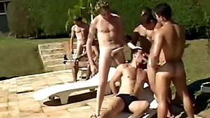 Sparta - 9 horny guys gain almost value hardcore anal shacking up almost successfully orgy!