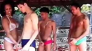Twosome latino lovers have hard fuck session encircling Twosome indelicate sluts out like a light