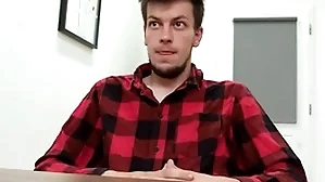 Charming looking twink sucks his throw of the dice boss' Hawkshaw uppish first day and swan around drop less secure his venture - bigstr