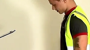 Bearded dick commuter sucks dick and receives anal railing